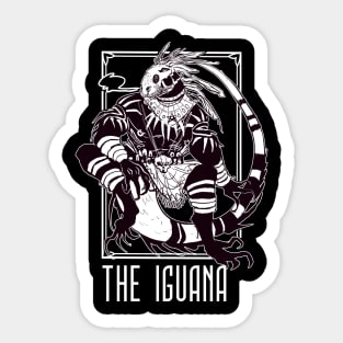 THE IGUANA (BLACK BG) Sticker